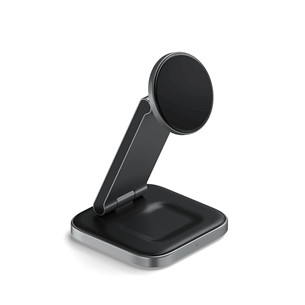 Satechi 3-in-1 Foldable Qi2 Wireless Charging Stand, pilka - Belaidžio įkrovimo stotelė ST-Q31FM-EA