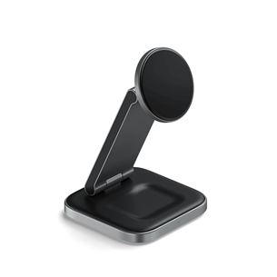 Satechi 3-in-1 Foldable Qi2 Wireless Charging Stand, pilka - Belaidžio įkrovimo stotelė Prekė - ST-Q31FM-EA ST-Q31FM-EA