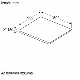 Bosch, Series 6, plotis 60 cm, juoda - Kaitlentė Prekė - PIE631HB1E