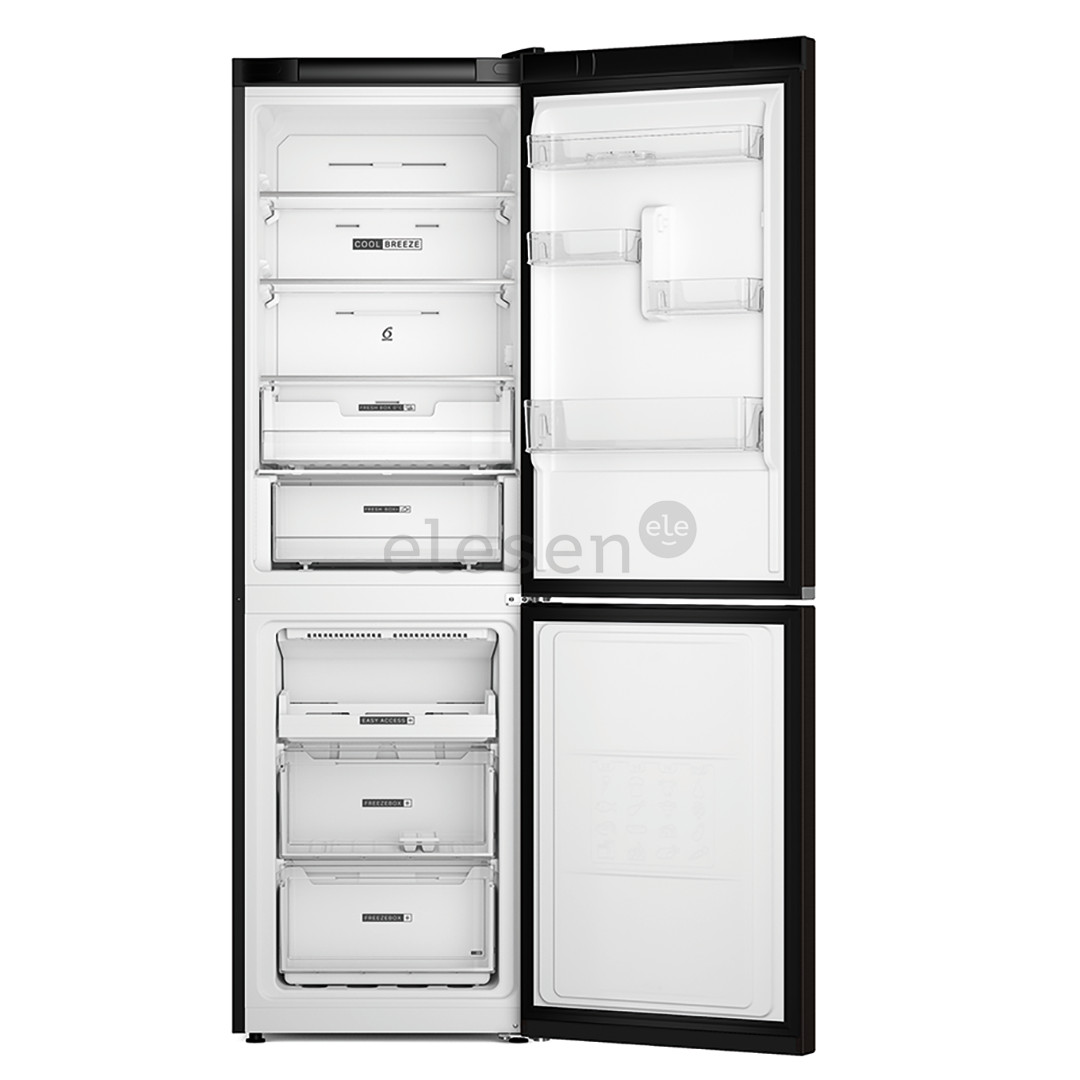 Whirlpool, NoFrost, 335 L, 192 cm, juodas - Šaldytuvas
