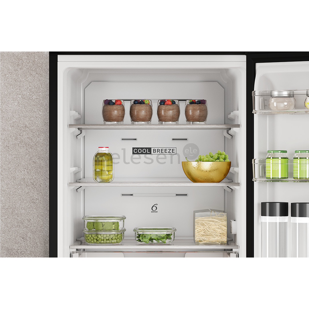 Whirlpool, NoFrost, 335 L, 192 cm, juodas - Šaldytuvas