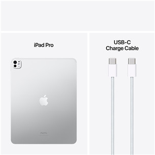 Apple iPad Pro 13”, M4 (2024), 2 TB, standard, WiFi, silver - Planšetinis kompiuteris Prekė - MVX93HC/A