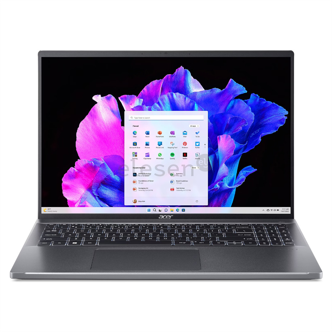 Acer Swift Go 16, 16'', WUXGA, i5, 16 GB, 512 GB, pilkas, ENG - Nešiojamasis kompiuteris