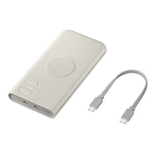 Samsung Wireless Power Bank, 10000 mAh, smėlio spalvos - Išorinė baterija Prekė - EB-U2510XUEGEU