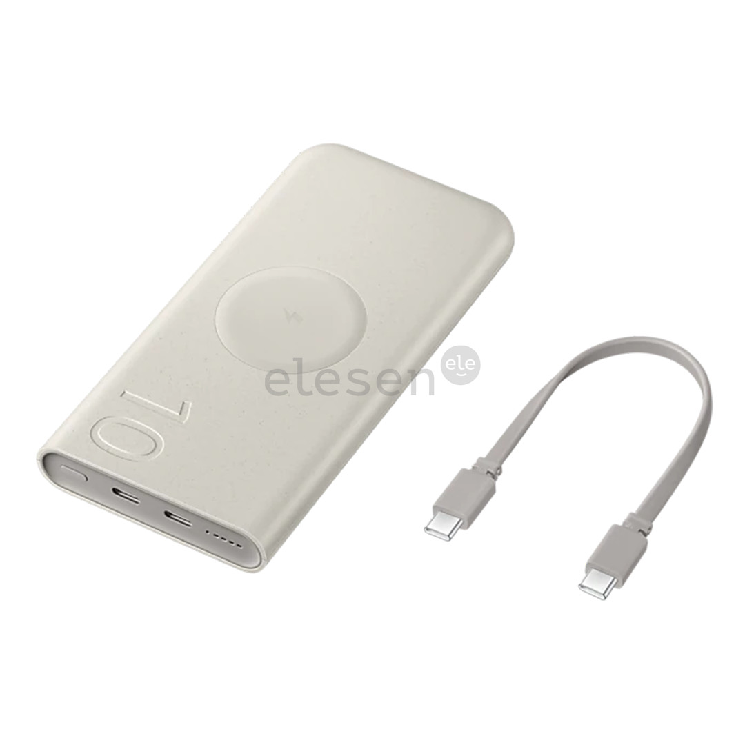 Samsung Wireless Power Bank, 10000 mAh, smėlio spalvos - Išorinė baterija Prekė - EB-U2510XUEGEU