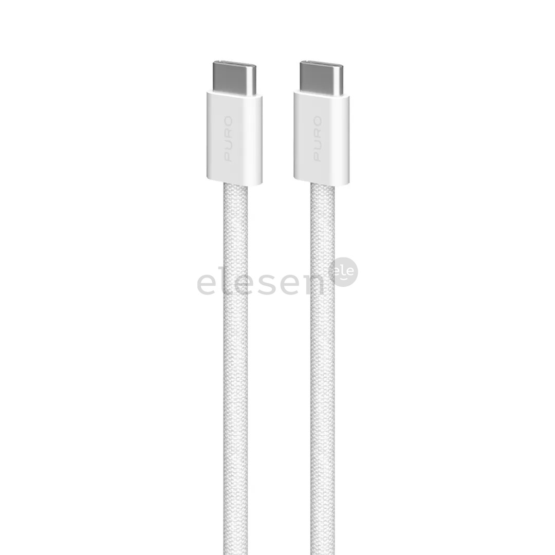 Puro Fabrik 2.0, USB-C to USB-C, 60 W, white - Cable Item - PUCCCFABK415MTWHI