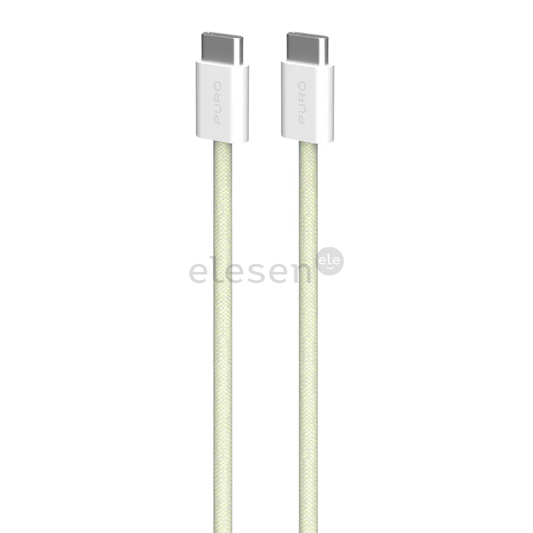 Puro Fabrik 2.0, USB-C to USB-C, 60 W, yellow - Cable Item - PUCCCFABK415MTYEL
