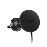 SBS 15W Car Holder, Magsafe, airvent clip, juodas - Belaidis telefono laikiklis Prekė - TESUPPMAG15WVENT