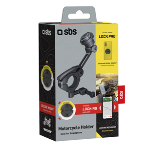 SBS LockPro Motorbike Phone Holder, juodas- Motociklo telefono laikiklis Prekė - TEURRIDEMOUNTFRONT