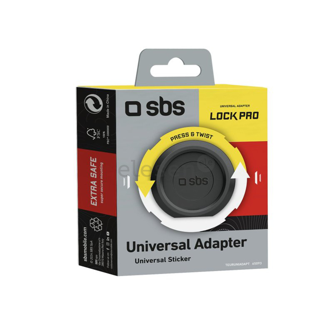 SBS LockPro Universal Smartphone Adapter, juodas - LockPro Adapteris Prekė - TEURUNIADAPT