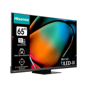 Hisense U8KQ, 65'', 4K UHD, Mini-LED, black - TV Item - 65U8KQ