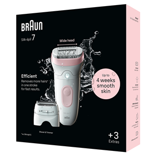 Braun Silk epil 7, baltas/rožinis - Epiliatorius Prekė - SE7030