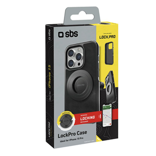 SBS LockPro case, iPhone 15 Pro, juodas - Dėklas  Prekė-TEURIP1561P