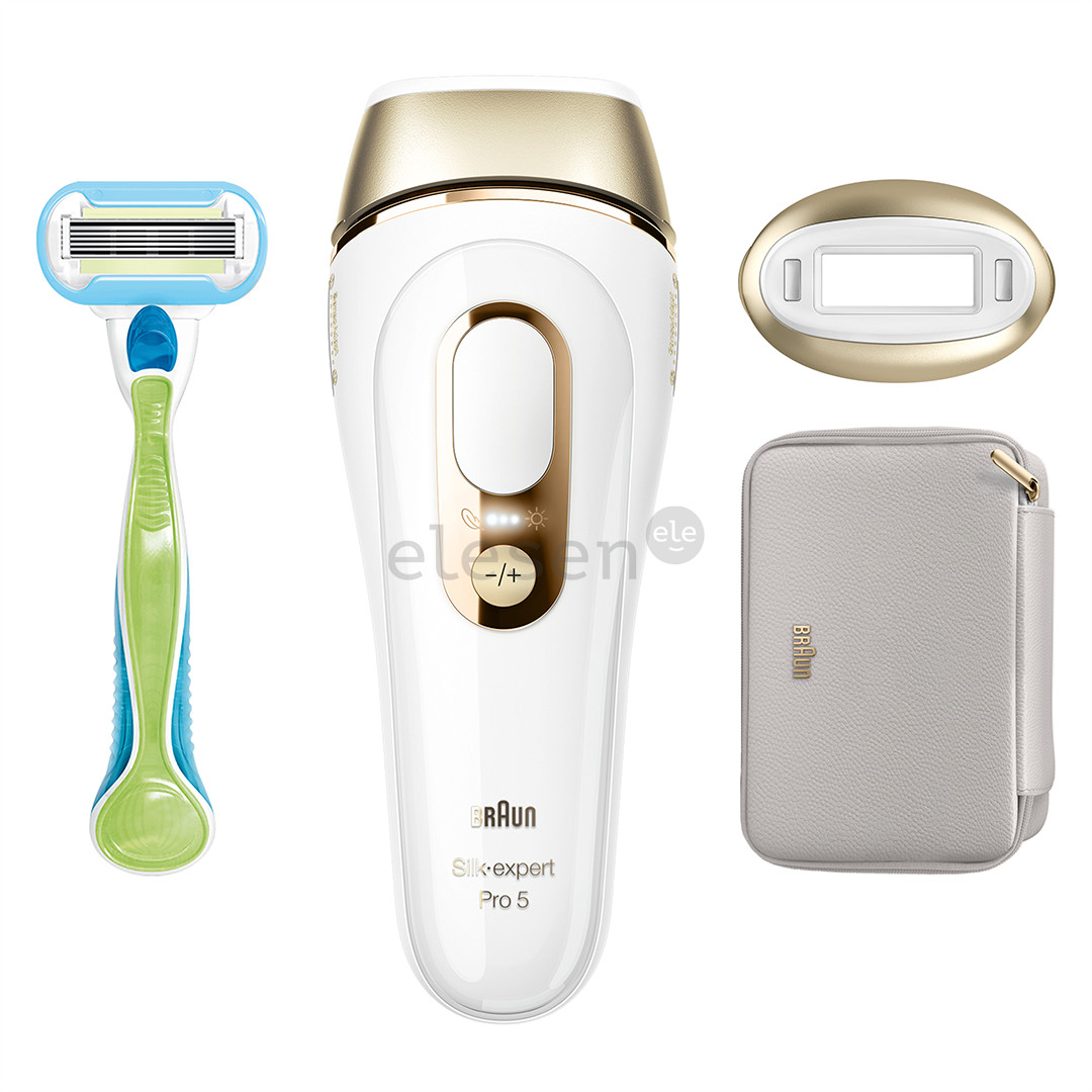 Braun Silk-expert Pro 5, white/golden - IPL Hair removal