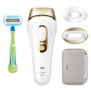 Braun Silk-expert Pro 5, baltas/auksinis - IPL Fotoepiliatorius Prekė - PL5152 PL5152