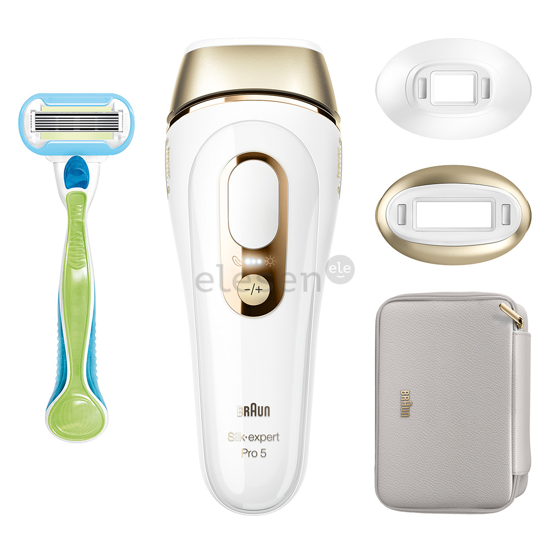 Braun Silk-expert Pro 5, white/golden - IPL Hair removal