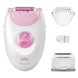 Braun Silk epil 3, baltas/rožinis - Epiliatorius Prekė - SE3031 SE3031