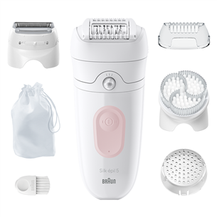 Braun Silk epil 5, Wet & Dry, baltas - Epiliatorius Prekė - SE5060 SE5060
