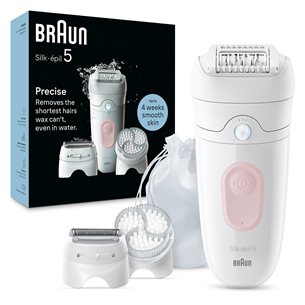 Braun Silk epil 5, Wet & Dry, baltas - Epiliatorius Prekė - SE5060