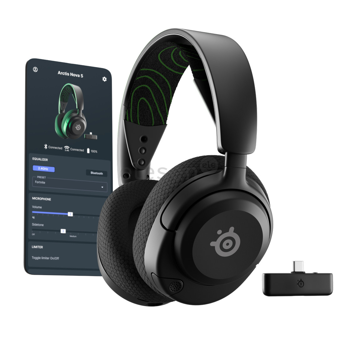 Steelseries Arctis Nova 5X Wireless, черный - Беспроводная гарнитура