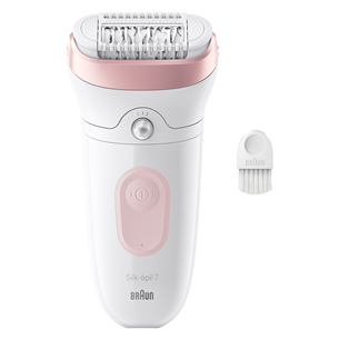 Braun Silk epil 7, Wet & Dry, baltas/rožinis - Epiliatorius Prekė - SE7000 SE7000