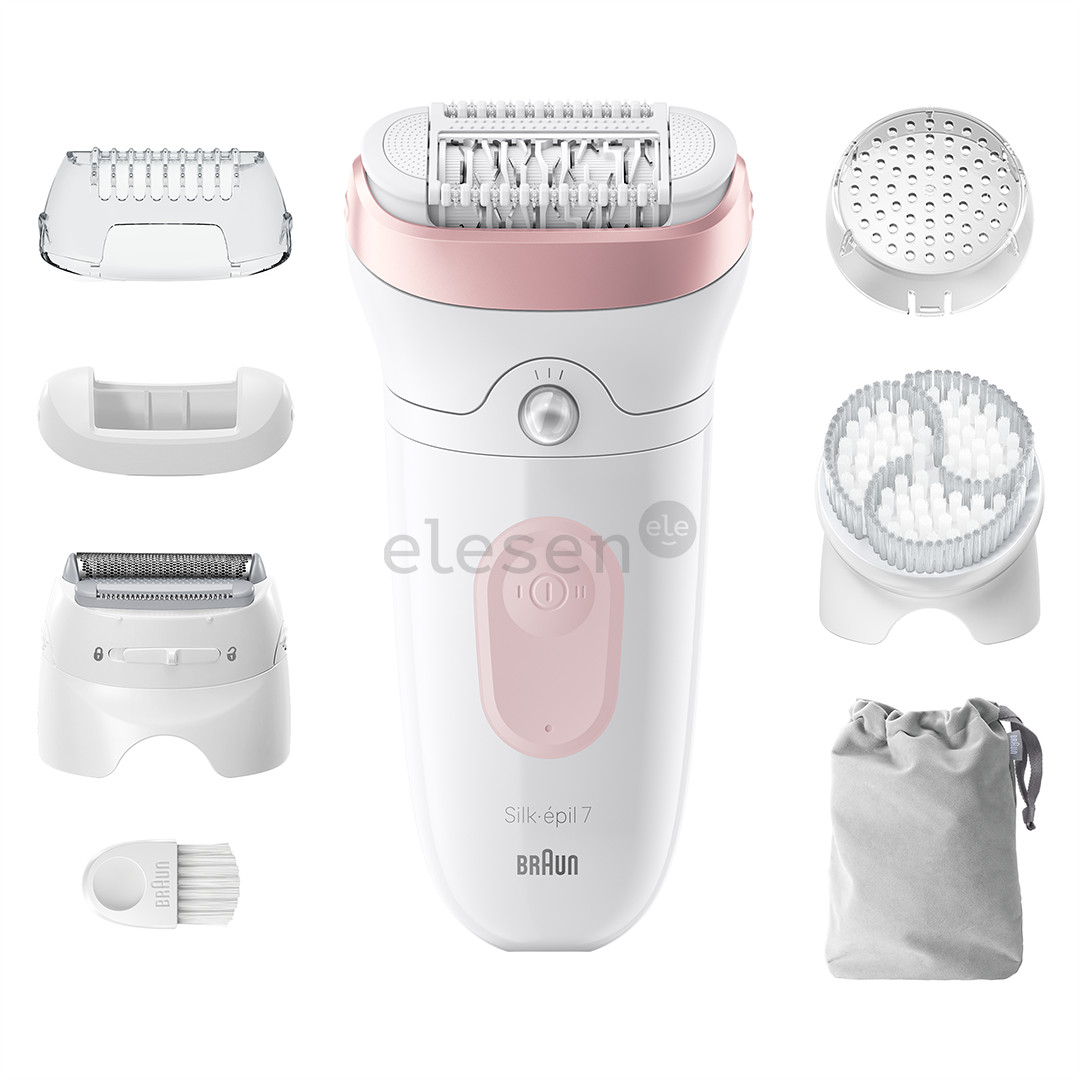 Braun Silk epil 7, Wet & Dry, white/pink - Epilator