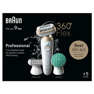 Braun Silk epil 9 Flex, baltas - Epiliatorius Prekė - SES9071