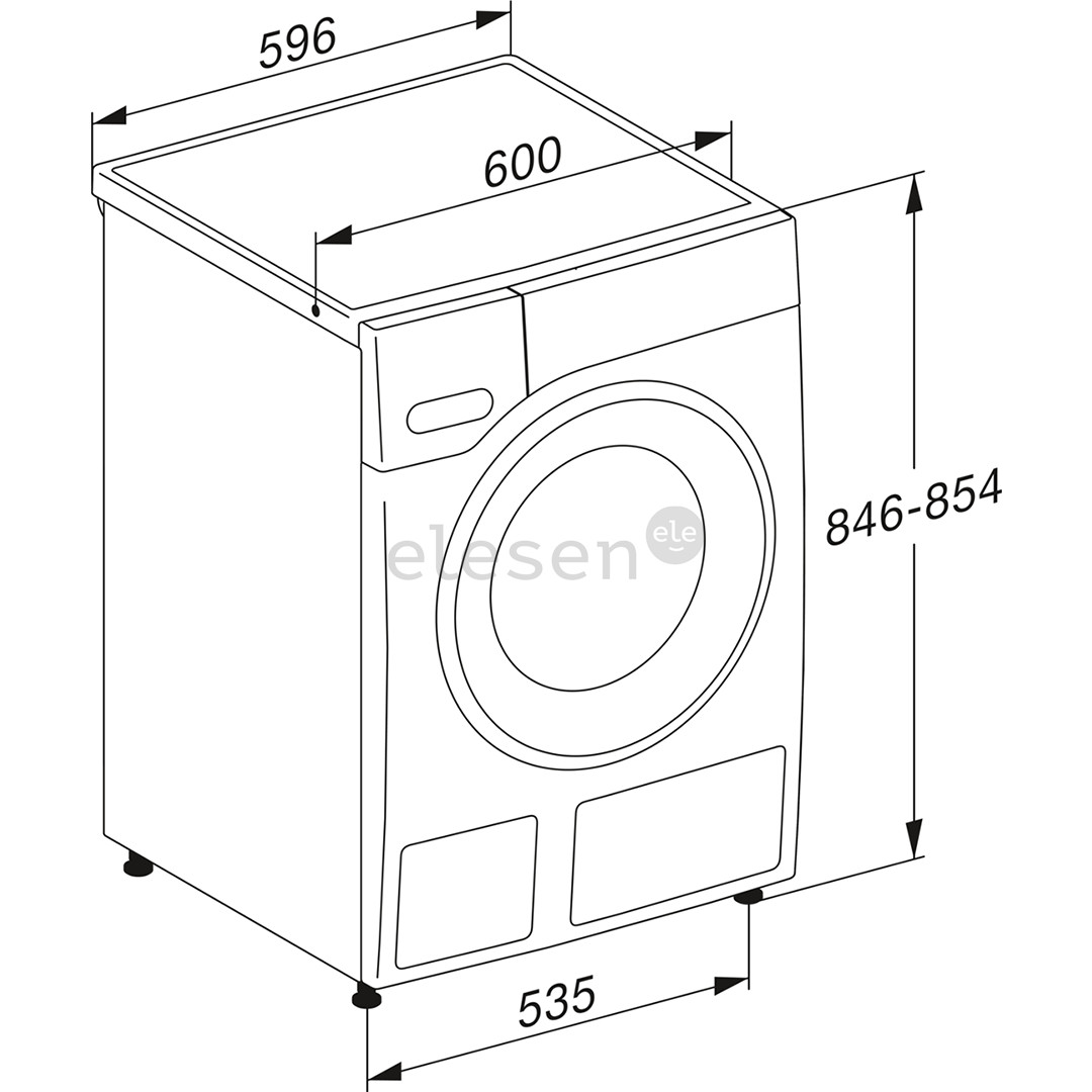 Miele, 125 Edition, 8 kg, depth 60 cm, 1400 rpm - Front load washing machine