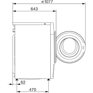 Miele, 125 Edition, 8 kg, gylis 60 cm, 1400 rpm - Skalbimo mašina Prekė - WSB683WCS