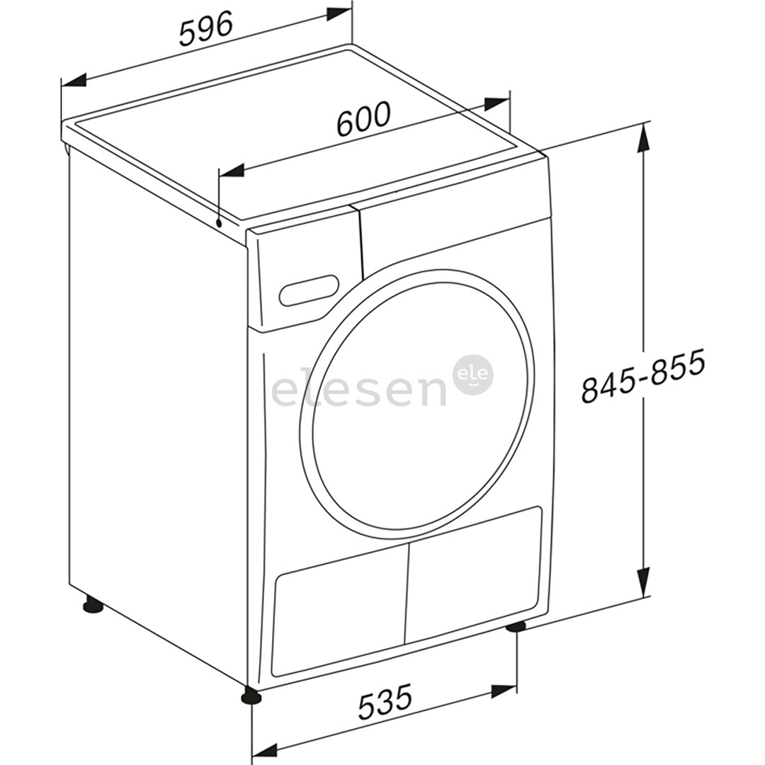 Miele, 125 Edition, 8 kg, gylis 65,5 cm - Džiovyklė