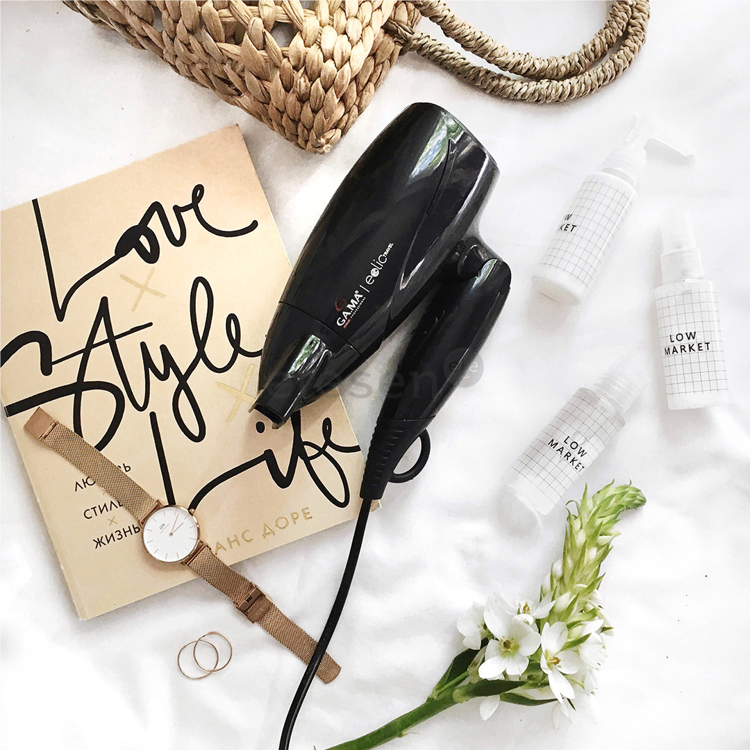 GA.MA Eolic Travel, 1600 W, black - Hair dryer