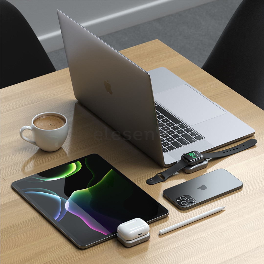 Satechi Dual Sided 2-in-1 USB-C Charger for Apple Watch and Airpods - Įkroviklis