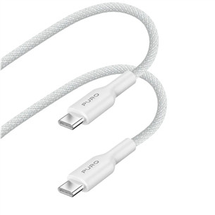 Puro Fabrik 2.0, USB-C, 240 W, 2 m, white - Cable