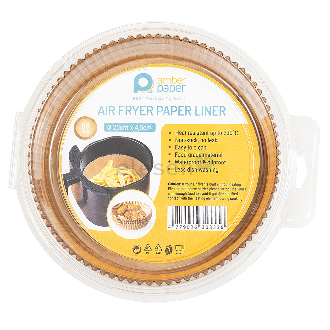 Amber Paper, 20 x 4.5 cm - Paper liners for air fryer