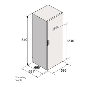 Asko, 5 kg, gylis 66,3 cm - Džiovinimo spinta Prekė - DC7784HP.W