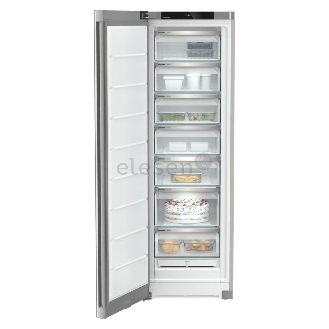 Liebherr, NoFrost, 277 л, высота 186 см, серебристый - Морозильник