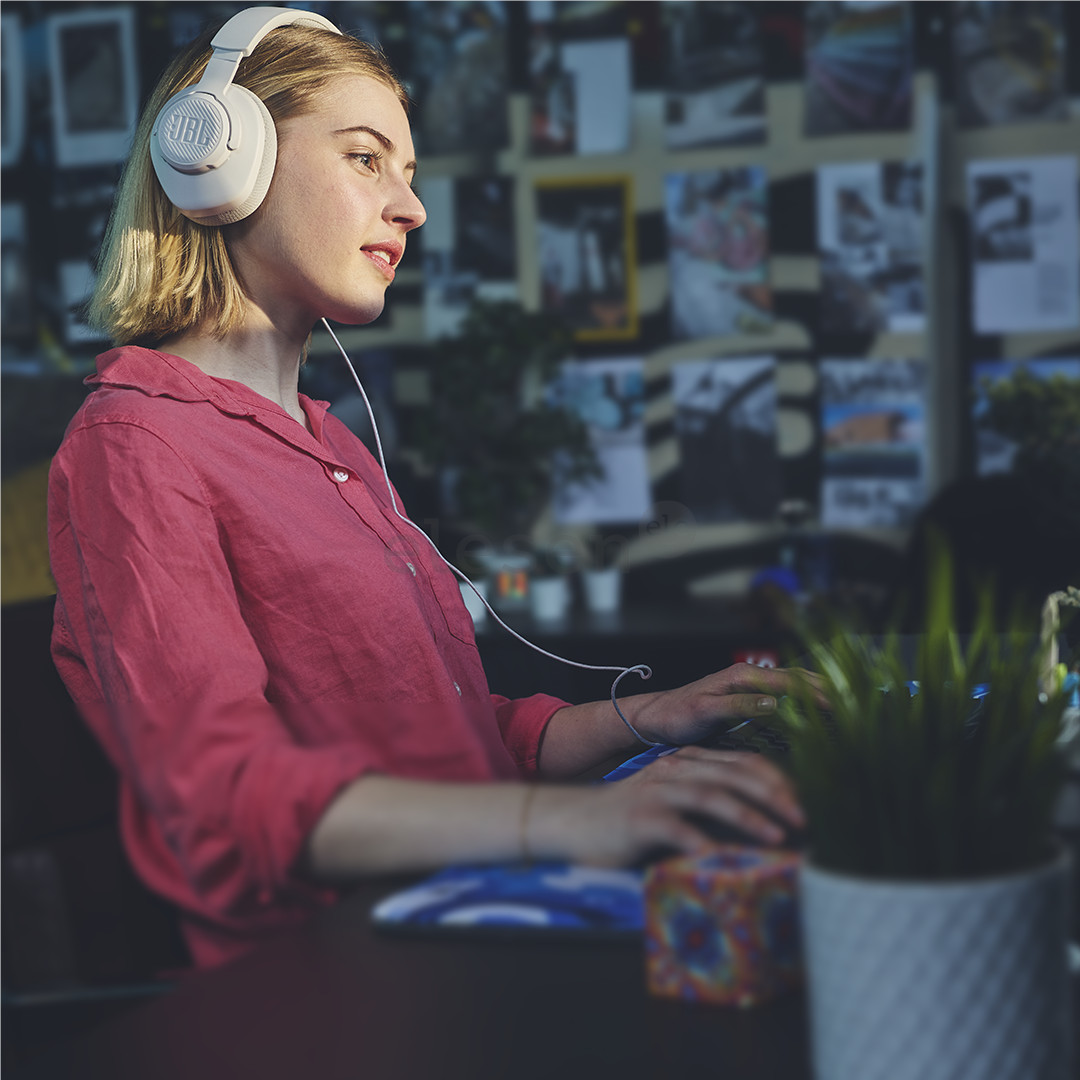 JBL Quantum 100M2, white - Wired Headset