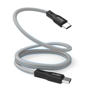 SBS, USB-C - USB-C, magnetinis, 1 m, juodos - Laidas Prekė - TECABLETCCMAG TECABLETCCMAG
