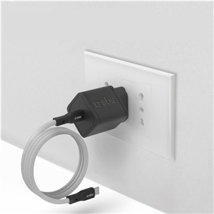 SBS, USB-C - USB-C, magnetinis, 1 m, juodos - Laidas Prekė - TECABLETCCMAG