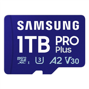 Samsung PRO Plus MicroSDXC, 1 TB, mėlyna - Atminties kortelė su adapteriu