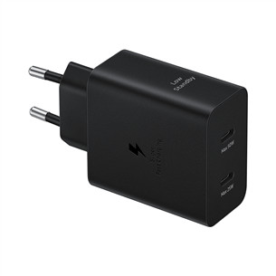 Samsung Dual USB-C, 50 W, juodas - Maitinimo adapteris