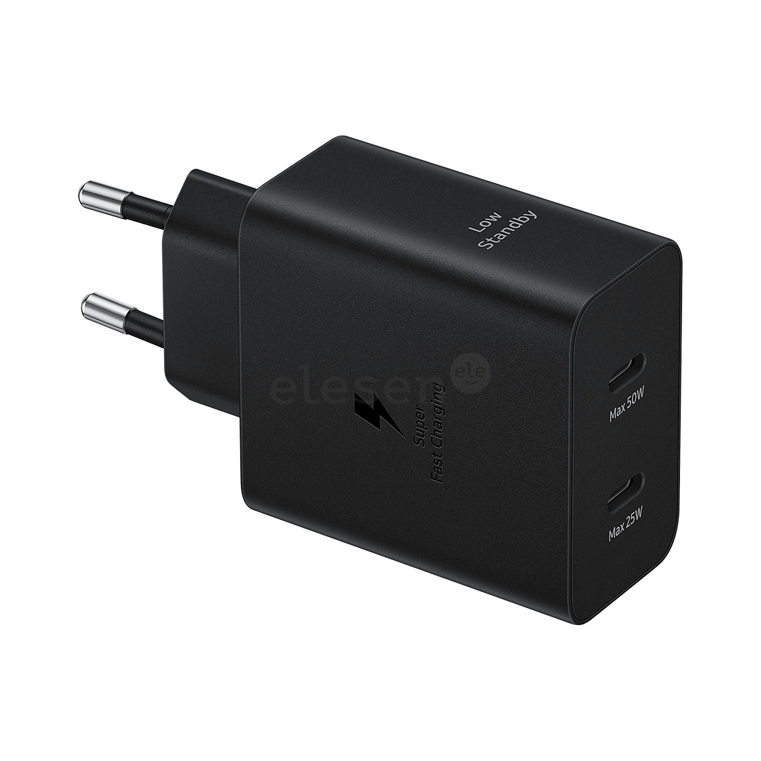 Samsung Dual USB-C, 50 W, juodas - Maitinimo adapteris
