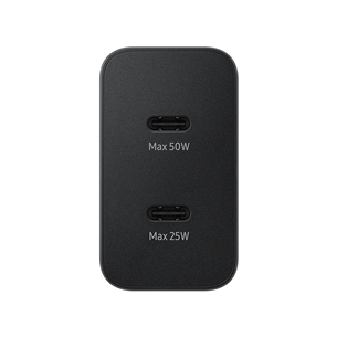 Samsung Dual USB-C, 50 W, black - Power adapter Item - EP-T5020XBEGEU