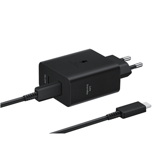 Samsung Dual USB-C, 50 W, black - Power adapter Item - EP-T5020XBEGEU