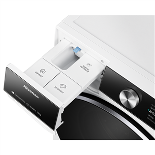Hisense, 12 kg, gylis 61 cm, 1400 rpm - Skalbimo mašina Prekė - WF7S1247BW
