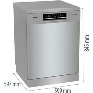 Gorenje, 16 komplektų talpa, pilka - Indaplovė Prekė - GS643D90X