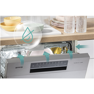 Gorenje, 16 komplektų talpa, pilka - Indaplovė Prekė - GS643D90X