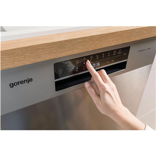 Gorenje, 16 komplektų talpa, pilka - Indaplovė Prekė - GS643D90X