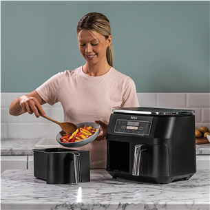 Karšto oro gruzdintuvė Ninja Foodi Dual Zone, 7,6 L, 2400 W, juoda  Prekė-AF300EU