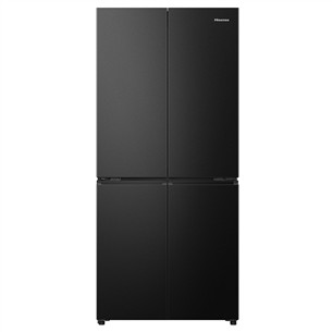 Hisense, Cross Door, No Frost, 483 L, aukštis 179 cm, juodas - SBS šaldytuvas RQ5P470SAFE